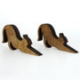 Aberto Design Tope de puerta de madera MEH151, Bronce, 2 piezas